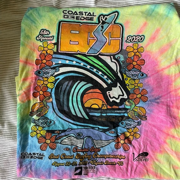 EAST COAST SURFING CHAMPIONSHIP ECSC
TYE DYE T-SHIRT - Picture 4 of 4